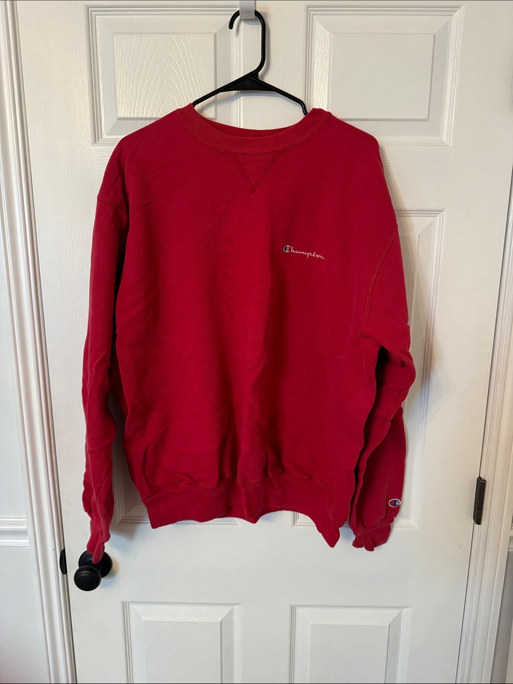 Champion Men's Crewneck Sweatshirt in Bright Red